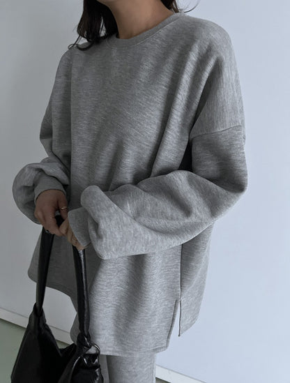 バルーンスリーブ スウェット スリム フレア パンツ SET◆　起毛