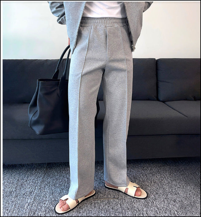 スエットパンツ ストレートシルエット きれいめ 大人 お出かけ