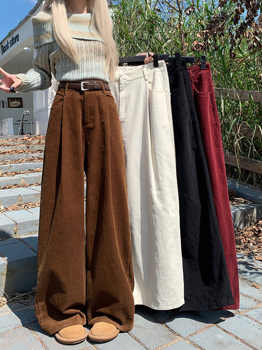 ルーズ コーデュロイ ワイドパンツ 4色 ユニセックス   nrb689