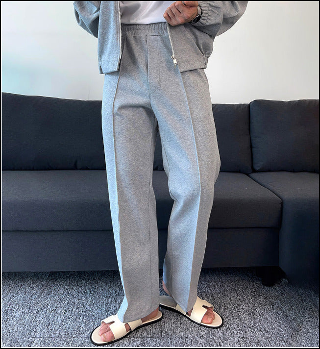 スエットパンツ ストレートシルエット きれいめ 大人 お出かけ
