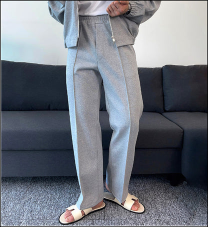 スエットパンツ ストレートシルエット きれいめ 大人 お出かけ