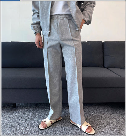 スエットパンツ ストレートシルエット きれいめ 大人 お出かけ