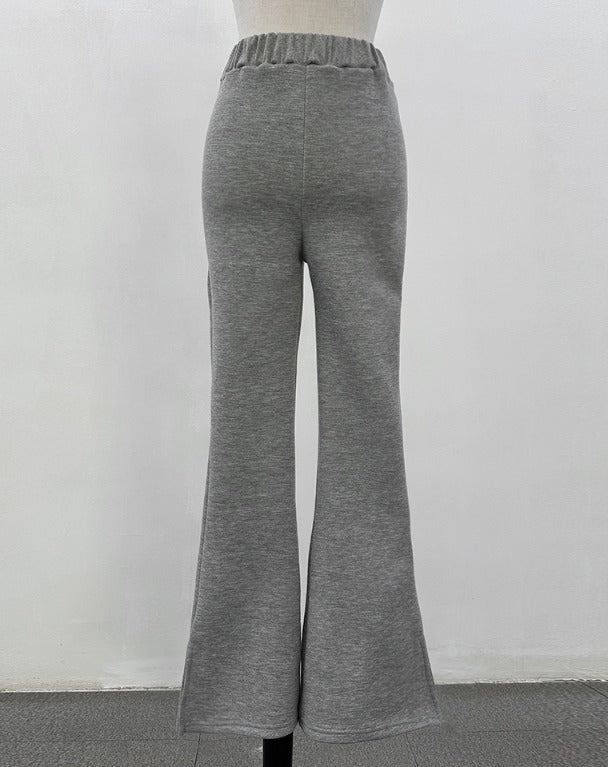 バルーンスリーブ スウェット スリム フレア パンツ SET◆　起毛
