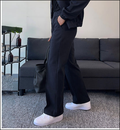 スエットパンツ ストレートシルエット きれいめ 大人 お出かけ