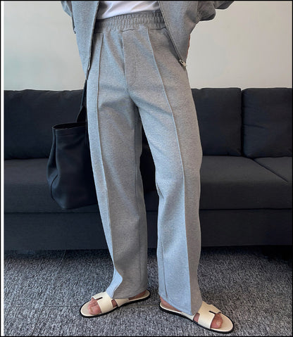 スエットパンツ ストレートシルエット きれいめ 大人 お出かけ