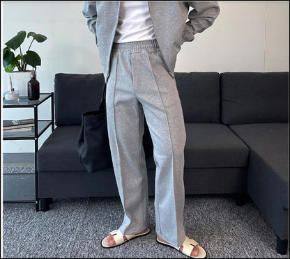 スエットパンツ ストレートシルエット きれいめ 大人 お出かけ