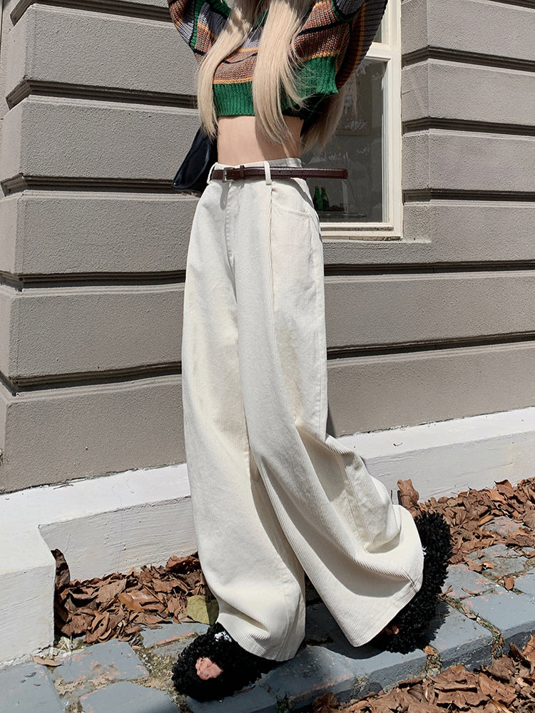 ルーズ コーデュロイ ワイドパンツ 4色 ユニセックス   nrb689